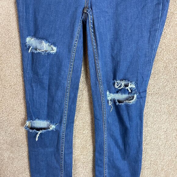 Free People Jeans Womens 26 Skinny Distressed Long‎ & Lean Jegging High Rise - Picture 5 of 13